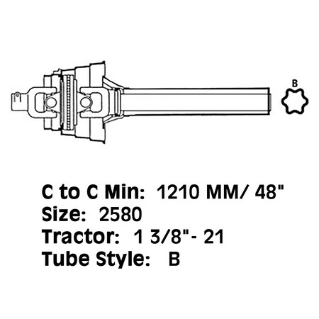 Aftermarket New CV Half Fits John Deere Rotary Cutter CX15 CX20 HX15 HX20 1517 1518 AW30770